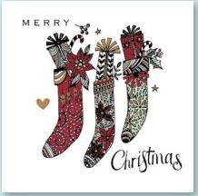 Christmas Cards Pack 6 - Stocking