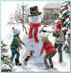 Christmas Card Pack 5 - Snow Scene